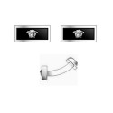 Запонки Versace Silver Onyx Rectangular With Medusa Vrhmm7r66a3500000 Запонки Versace Silver Onyx Rectangular With Medusa Vrhmm7r66a3500000