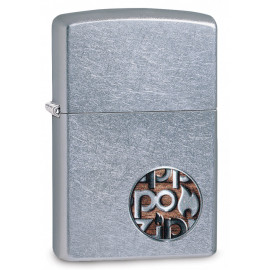 Зажигалка Zippo Classics Button Logo Street Chrome Zp29872