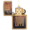 Запальничка Zippo Classics Rusty Plate Brushed Brass Zp29879