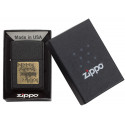 Зажигалка Zippo Classics Brass Emblem Black Crackle Zp362