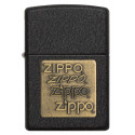Зажигалка Zippo Classics Brass Emblem Black Crackle Zp362