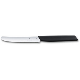Нож для томатов Victorinox SWISS MODERN Tomato&Sausage 11см волн черн 6.9003.11W