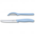Кухонний набір Victorinox SwissClassic Paring Set 2шт з блакит. ручкою Vx67116.21L22