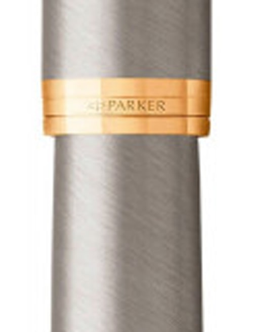 Ручка-роллер Parker IM Brushed Metal GT RB блистер 22 226