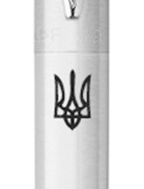 Ручка шариковая Parker JOTTER Stainless Steel CT BP Трезубец Слава Україні 16132_TR3