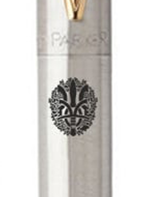 Ручка шариковая Parker JOTTER Stainless Steel GT BP Трезубец с дубовым венком 16032_T061b
