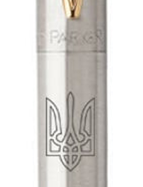 Ручка шариковая Parker JOTTER Stainless Steel GT BP Трезубец прозрачный 16032_T010b
