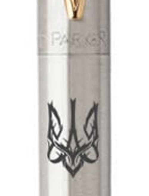 Ручка шариковая Parker JOTTER Stainless Steel GT BP Трезубец готический 16032_T063b