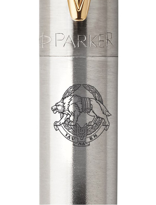 Ручка шариковая Parker JOTTER ARMY Stainless Steel GT BP Эмблема ССО ВСУ 16032_W016b