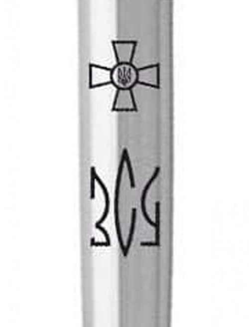 Ручка шариковая Parker JOTTER ARMY Stainless Steel CT BP Эмблема ВСУ + Трезубец ЗСУ 16132_W101b