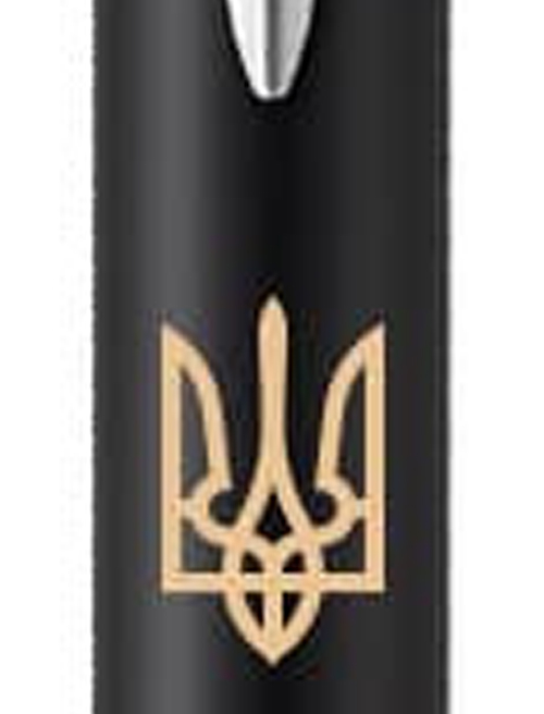 Ручка кулькова Parker IM UKRAINE Matte Black CT BP Тризуб 26132_T001y