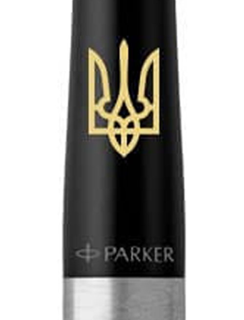 Ручка кулькова Parker URBAN UKRAINE Muted Black CT BP Тризуб 30135_T001y