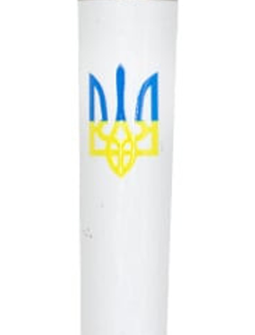 Ручка шариковая Parker JOTTER Originals UKRAINE White CT BP Трезубец сине-желтый 15032_T0017u