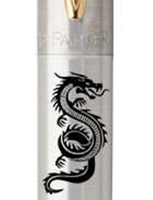 Ручка шариковая Parker JOTTER ZODIAC Stainless Steel GT BP Зеленый Дракон 16032_Z301b